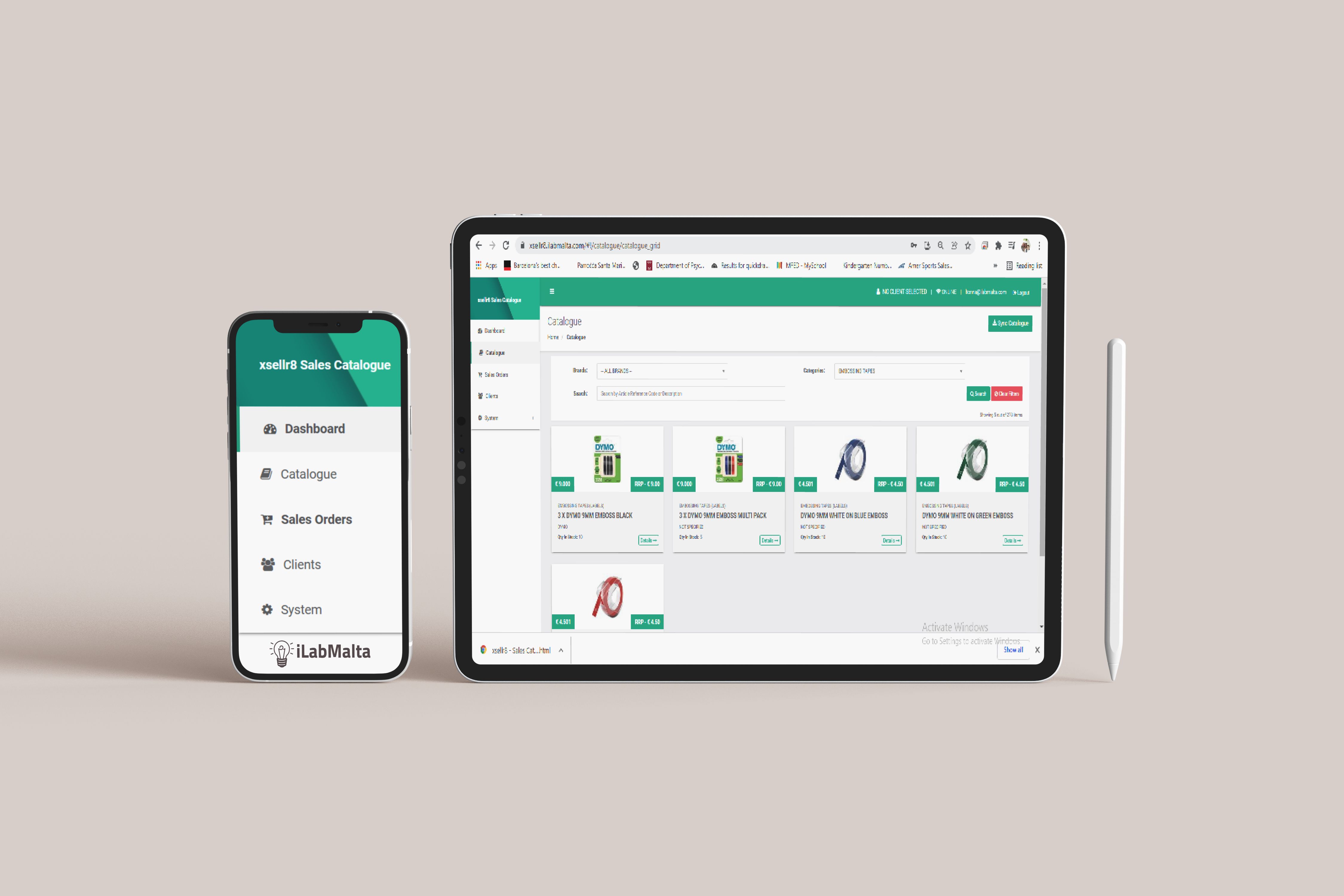 Invoicing software integrated with the Sales Rep Catalogue