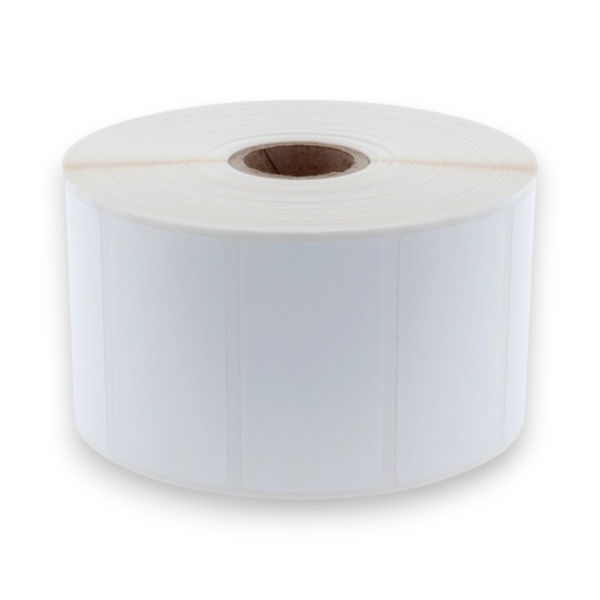 Picture of 1000 Labels 60 x 40mm Polypropylene Permanent White 1 inch